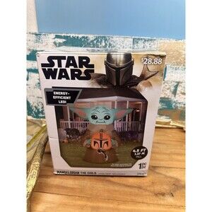 Star Wars Mandalorian Grogu The Child Baby Yoda Halloween Inflatable 4.5FT